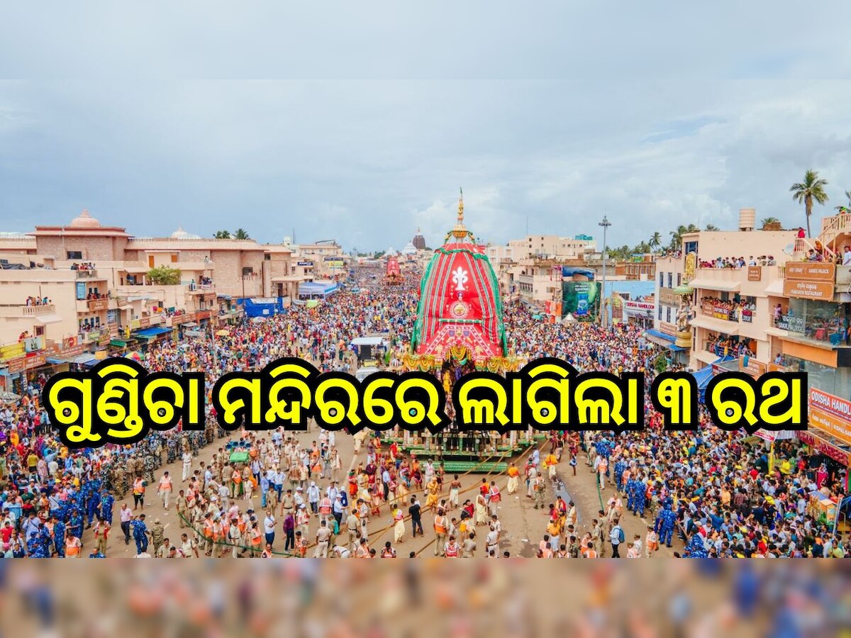 Rathayatra 2024: ଗୁଣ୍ଡିଚା ମନ୍ଦିରରେ ଲାଗିଲା ୩ ରଥ, ଭାଇ-ଭଉଣୀଙ୍କୁ ଧରି ମାଉସୀ ଘର ଗସ୍ତରେ କାଳିଆ ସାଆନ୍ତା