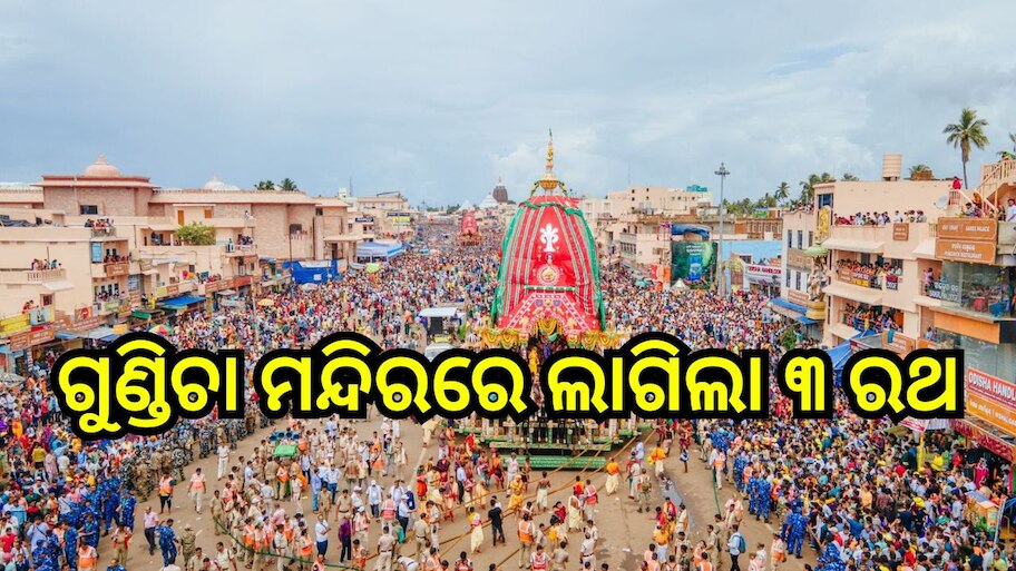 Rathayatra 2024: ଗୁଣ୍ଡିଚା ମନ୍ଦିରରେ ଲାଗିଲା ୩ ରଥ, ଭାଇ-ଭଉଣୀଙ୍କୁ ଧରି ମାଉସୀ ଘର ଗସ୍ତରେ କାଳିଆ ସାଆନ୍ତା