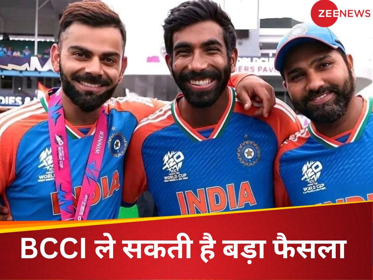 Virat Kohli, Rohit Sharma and Jasprit Bumrah