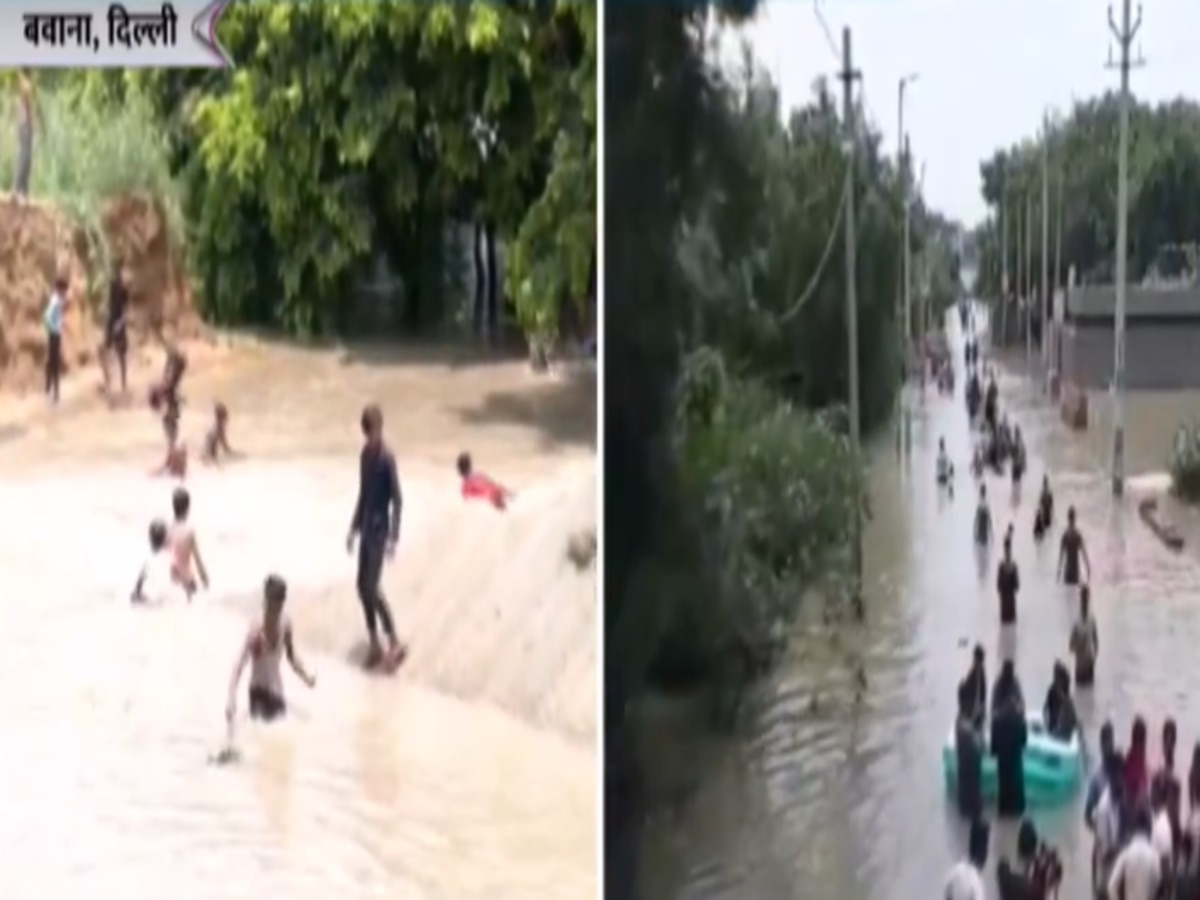 Delhi Flood: बांध टूटने से मुनक नहर का पानी दिल्ली के रिहायसी इलाकों में घुसा, मौके पर पहुंची NDRF