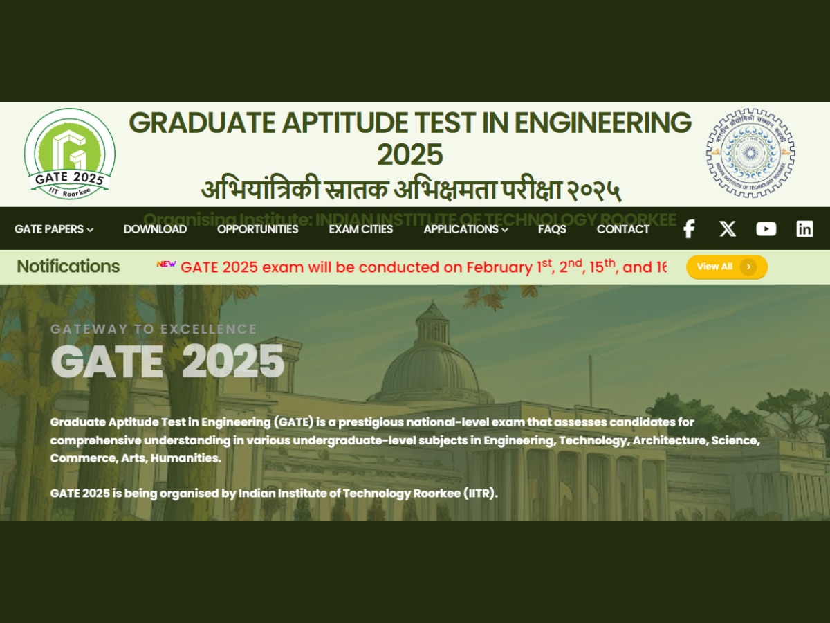 GATE 2025: परीक्षा तारीखों का हुआ ऐलान; दो सेशन में होंगे एग्जाम, जानें एलिजिबिलिटी