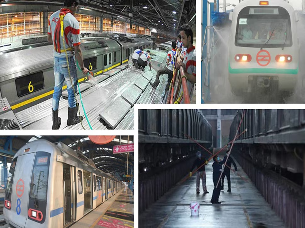 Delhi Metro Cleaning Process how metro trains always cleaned know all ...