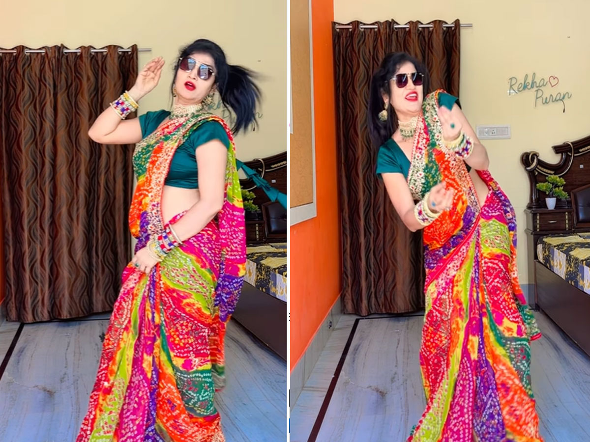 रंगीन साड़ी पहनकर बिजली की तरह नाची राजस्थान की यह बेटी, लोग बोले- लाजवाब हो आप
