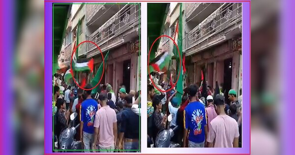 Palestine flag hoisting during Muharram festival Video viral in Nawada ...