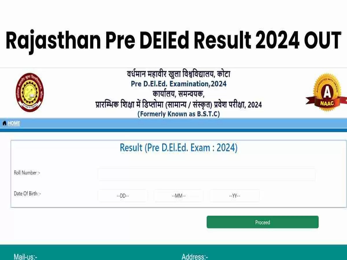 Rajasthan BSTC Pre DElEd Result 2024