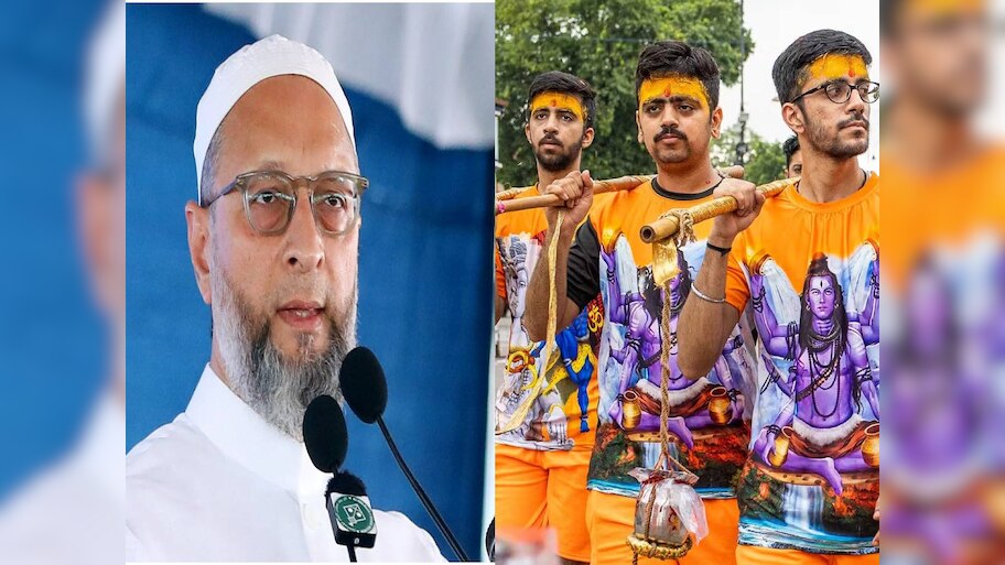 Kanwar Order Row: नेमप्लेट को लेकर UP और UK में छिड़ी जंग, ओवैसी ने कहा- 'BJP करती है मुसलमानों से नफरत'