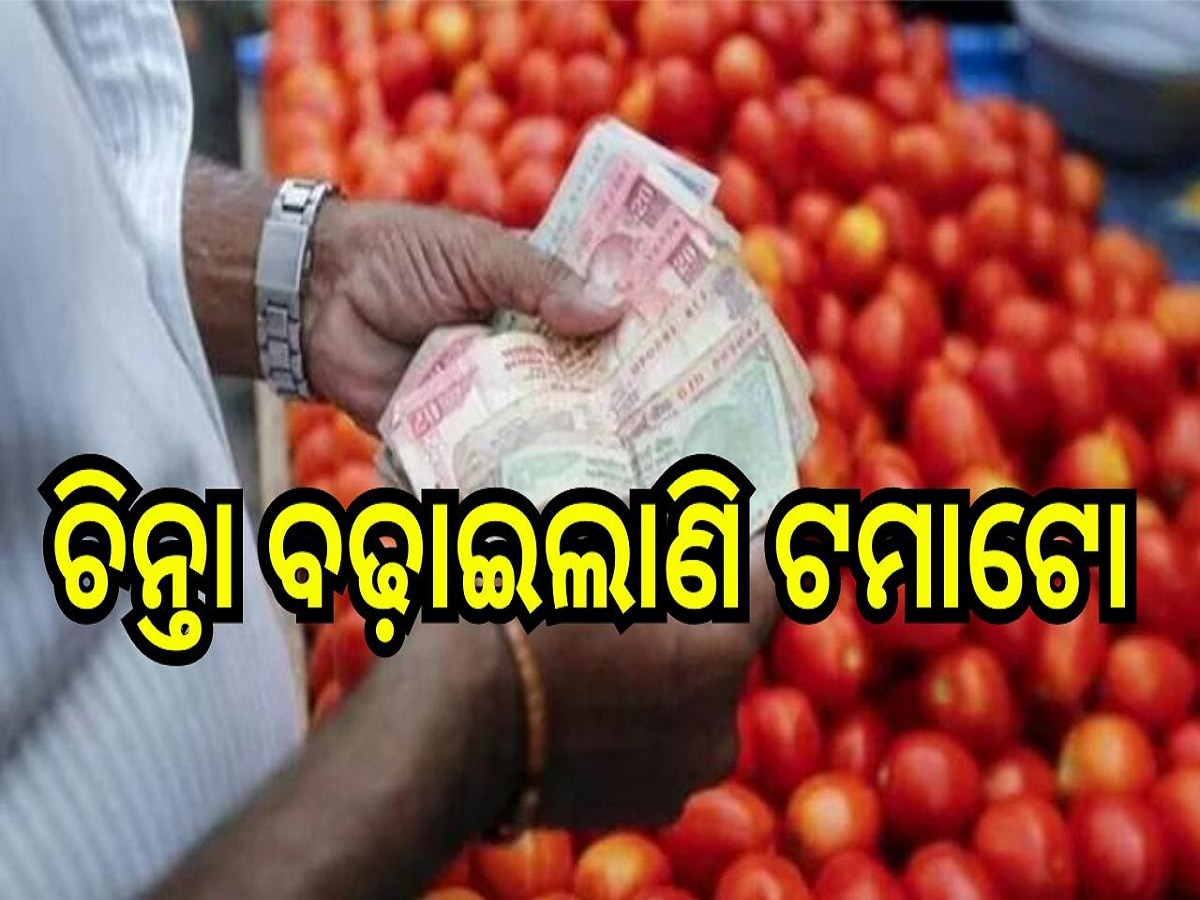 Tomato Price: ଟମାଟୋ ଦର ୧୦୦ ପାର୍, ମୁଣ୍ଡରେ ହାତ ଦେଲେଣି ଖାଉଟି..