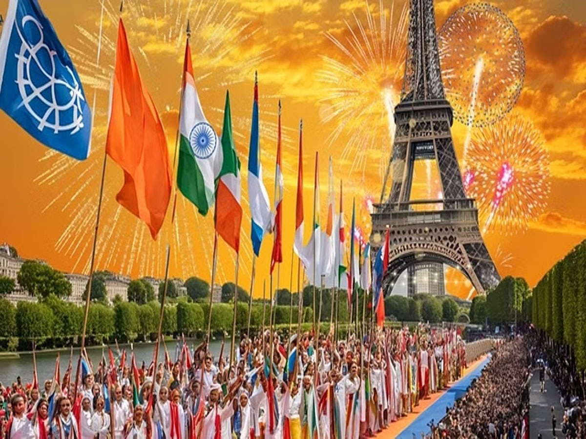 Paris Olympic Games: ओलंपिक उद्घाटन में फिलिस्तीन के नारों से गूंजा पेरिस का स्टेडियम, लोगों ने खिलाड़ियों पर बरसाए फूल