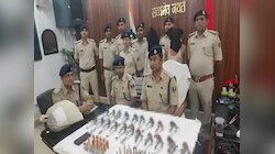 किराना दुकान की आड़ में चल रहा था अवैध धंधा, हथियारों का जखीरा व गांजा बरामद
