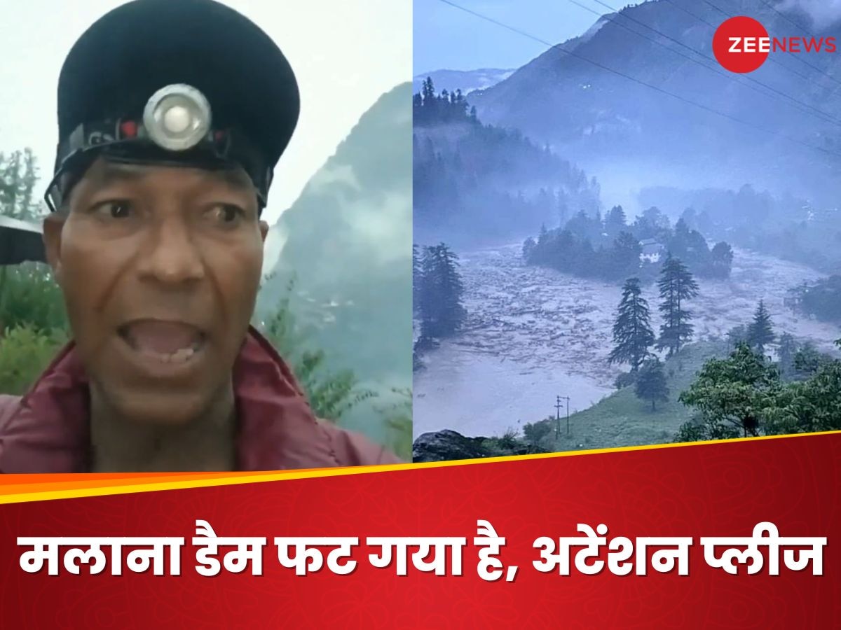 Malana dam has burst attention please man uploaded video ran to save ...