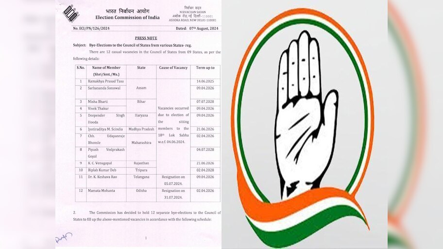 राज्यसभा की एक रिक्त सीट के लिए उपचुनाव 3 सितंबर को, कांग्रेस के पास सीट बचाने की चुनौती