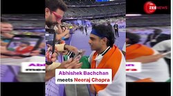 नीरज चोपड़ा को गले लगाकर अभिषेक बच्चन ने दी सिल्वर मेडल जीतने की बधाइयां, दिल छू जाने वाला वीडियो वायरल