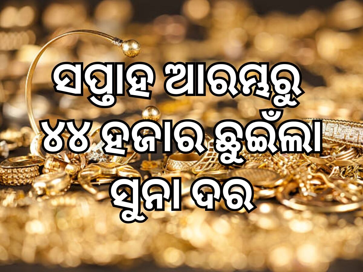 Gold and silver prices: ସପ୍ତାହ ଆରମ୍ଭରୁ ସୁନା ଦରରେ ହ୍ରାସ, ୪୪ ହଜାରରେ ପହଞ୍ଚିଲା ଭରି ପିଛା ମୂଲ୍ୟ