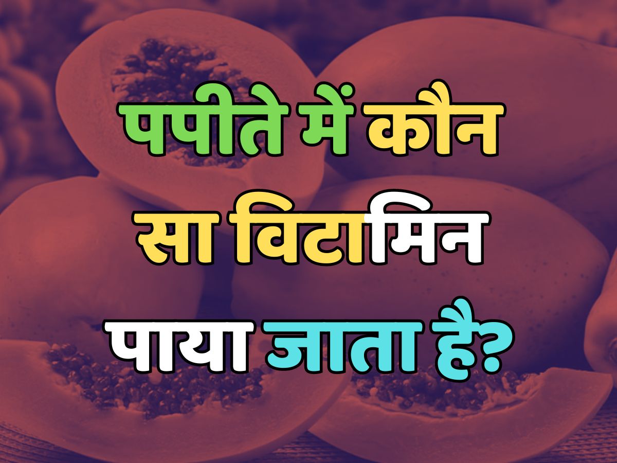 Trending Quiz : पपीते में कौन सा विटामिन पाया जाता है? Trending Quiz : पपीते में कौन सा विटामिन पाया जाता है?