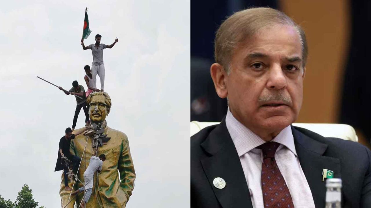 Pakistan Rahman Rp Pakistani PM happy after Sheikh Mujibur Rahman statues were destroyed ...