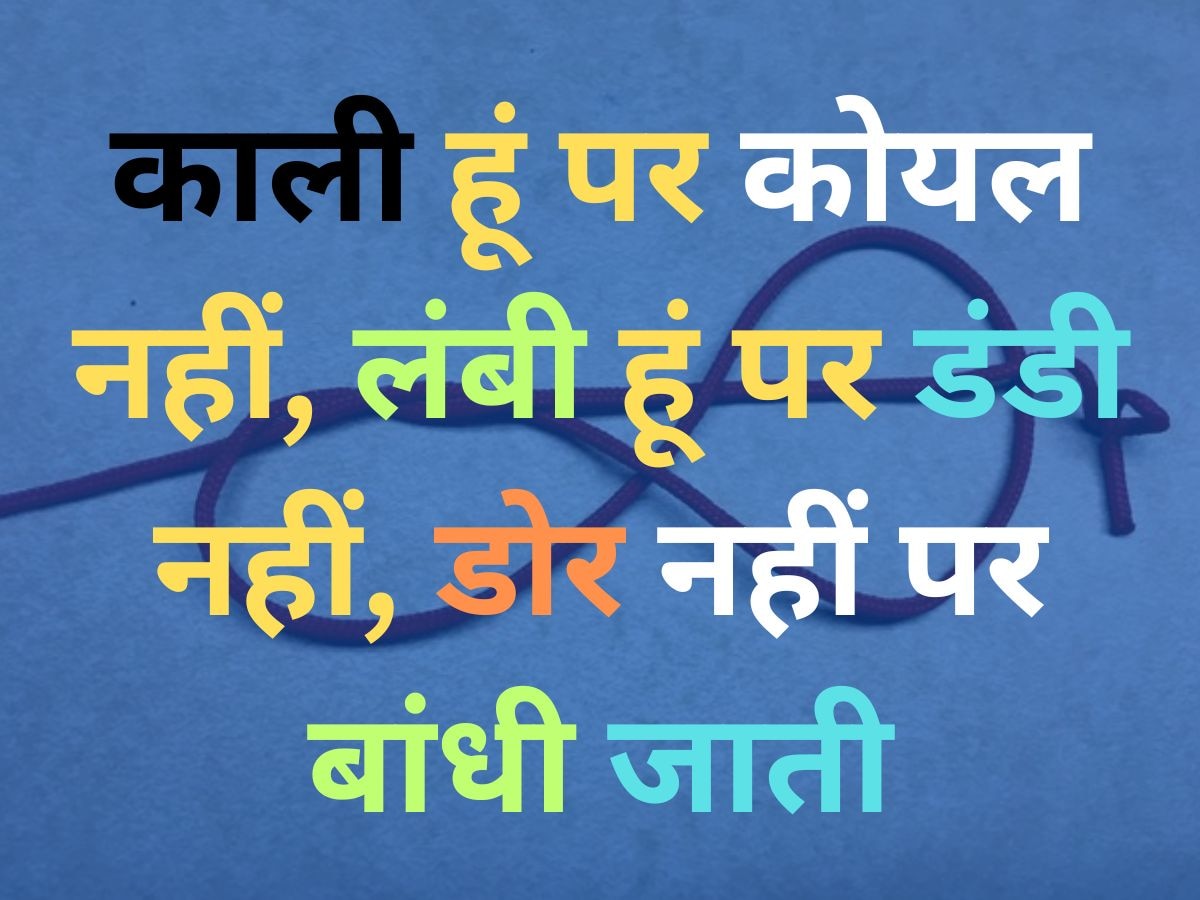 Puzzle: काली हूं पर कोयल नहीं, लंबी हूं पर डंडी नहीं, डोर नहीं पर बांधी जाती, बताओ आखिर ऐसा क्या है?