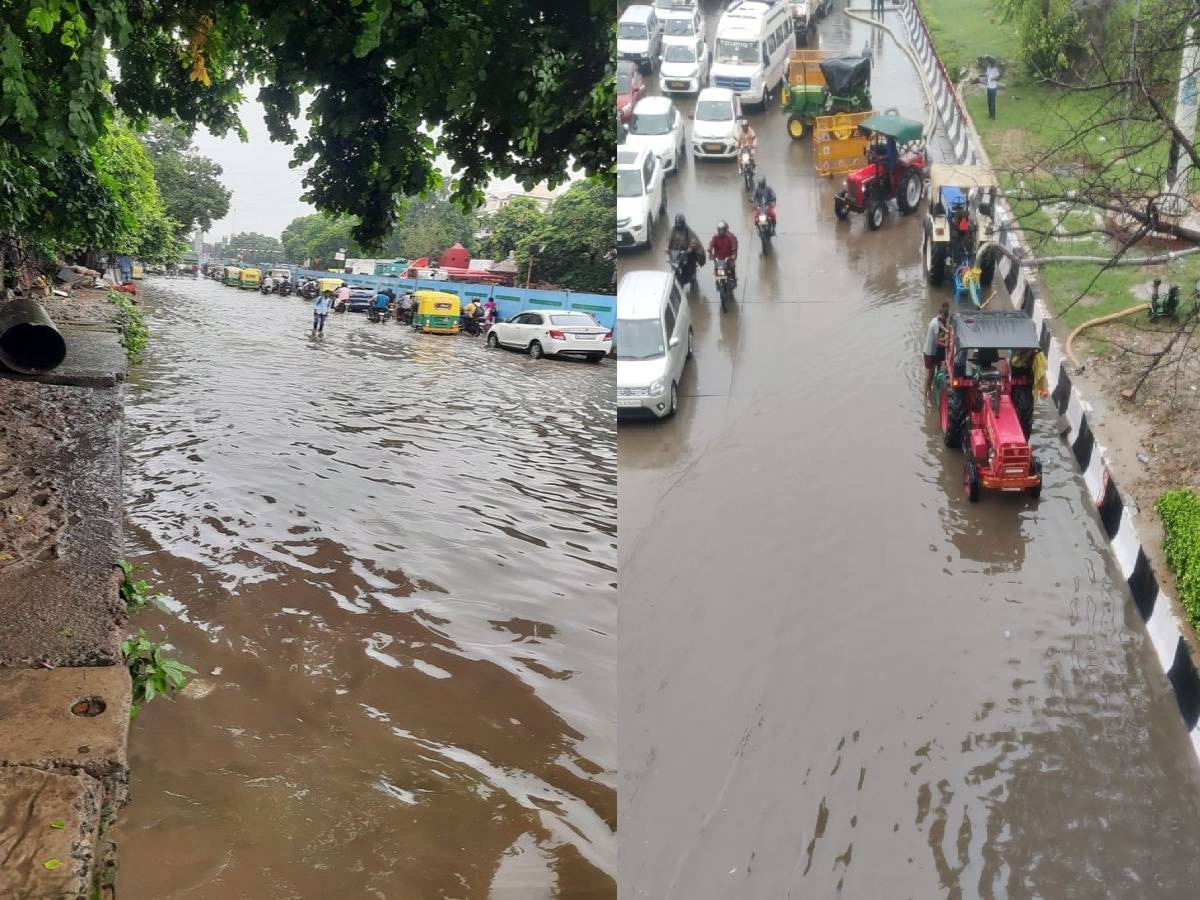 Traffic Advisory: दिल्ली में मूसलाधार बारिश से सड़कें बनी तालाब, इन रास्तों पर लगा भीषण जाम