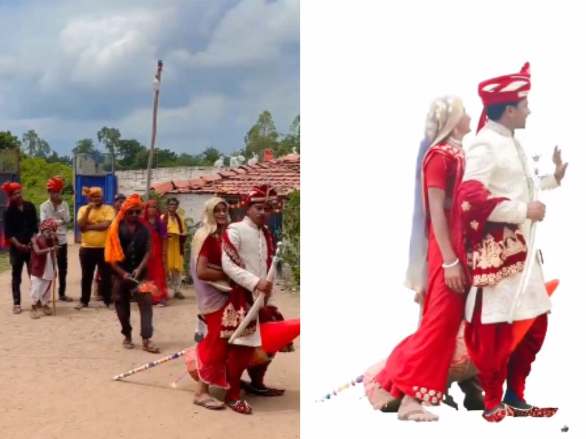 लो जी मार्केट में आ गया नया ट्रेंड, कार छोड़ रॉकेट पर होने लगी दूल्हा-दुल्हन की विदाई, नजारा देख हंसी से लोटपोट हुए यूजर्स