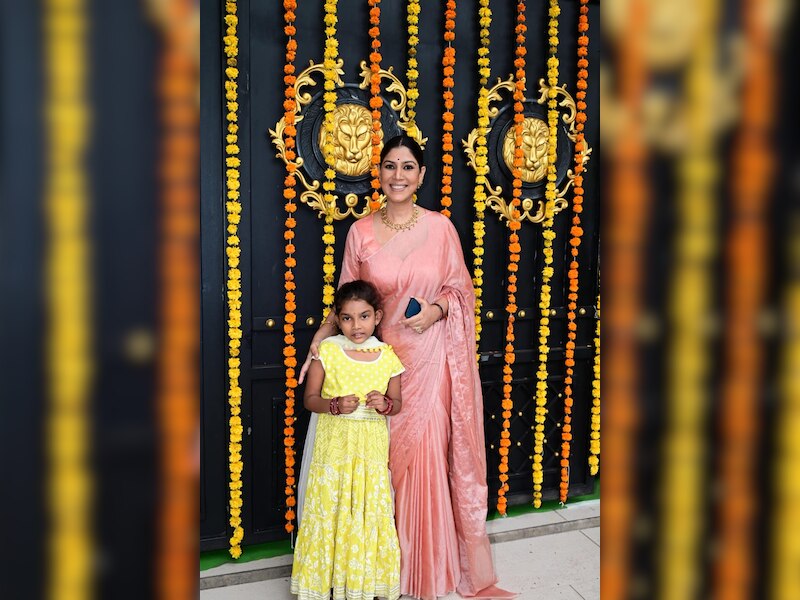 बेटी संग पहुंचीं साक्षी तंवर