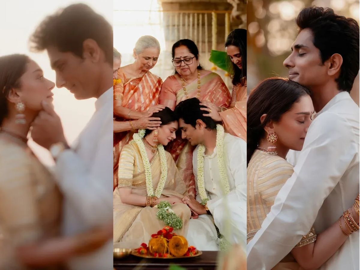 Aditi Rao Hydari-Siddharth Marriage: अदिति राव हैदरी और सिद्धार्थ ने गुप्त तरीके से रचाई शादी, सामने आईं पहली तस्वीरें!