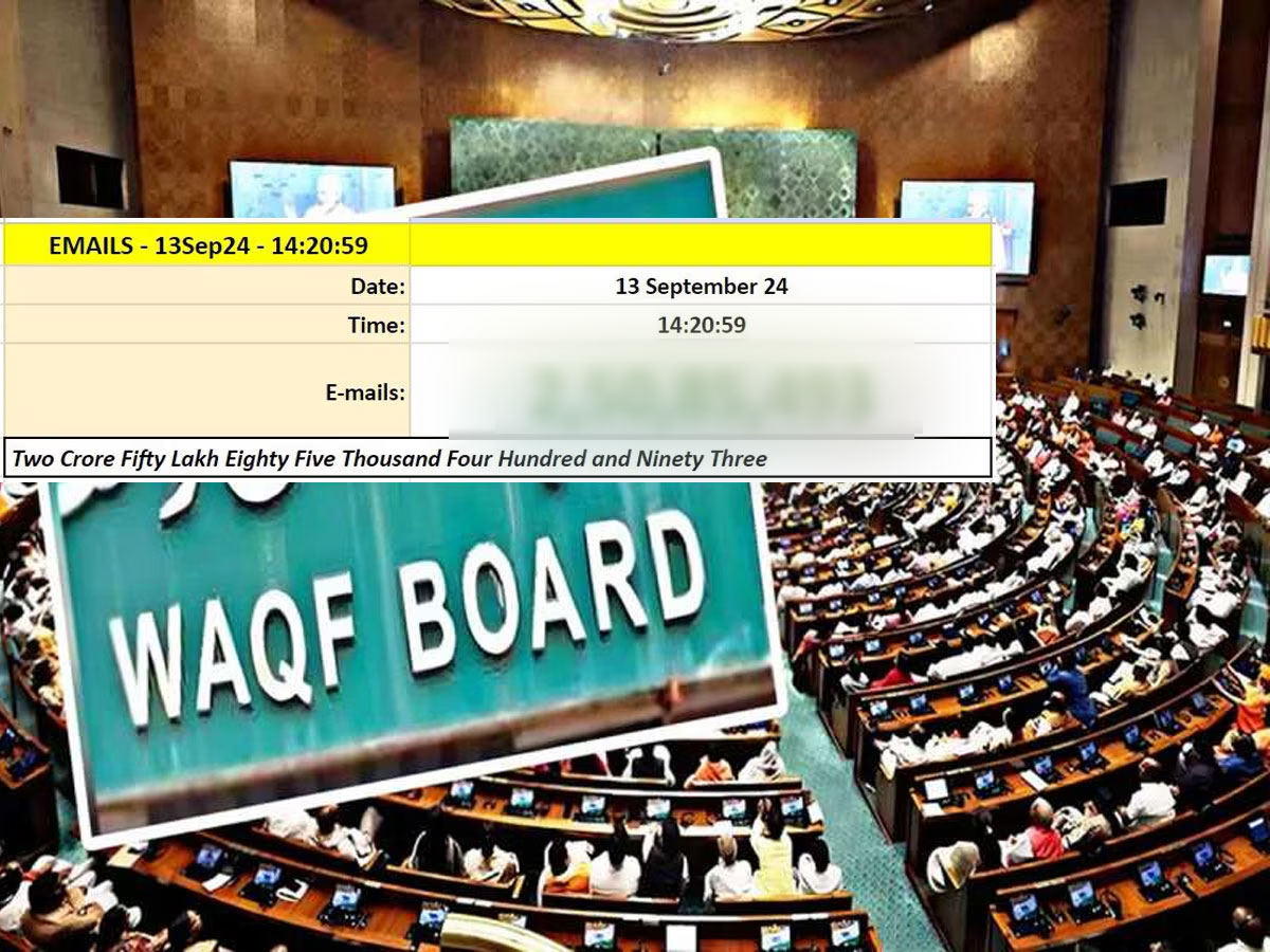 Wakf Board Bill How many emails has JPC received | Waqf Amendment Bill ...