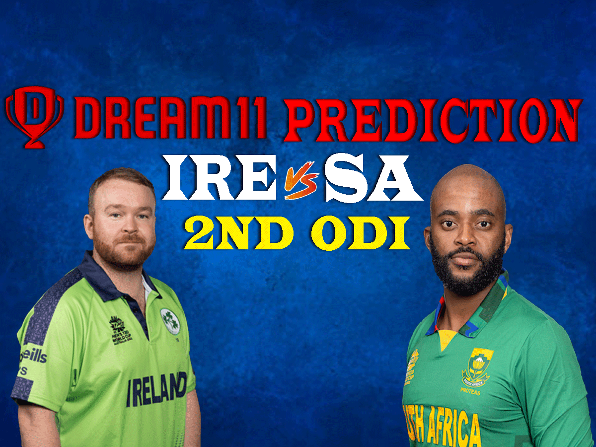 IRE vs SA Dream 11 Prediction: दूसरे ODI में ऐसे बनाएं ड्रीम11 टीम, जानें पिच रिपोर्ट और प्लेइंग इलेवन IRE vs SA Dream 11 Prediction: दूसरे ODI में ऐसे बनाएं ड्रीम11 टीम, जानें पिच रिपोर्ट और प्लेइंग इलेवन
