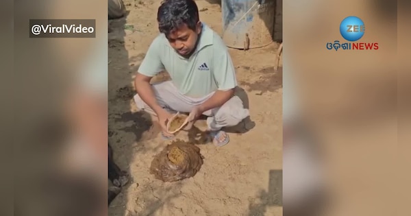 This man eating roti with cow dung video went viral