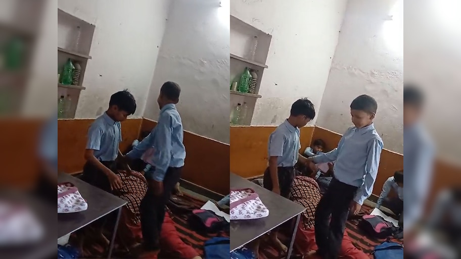 पढ़ाने के मूड में नहीं थी जयपुर की सरकारी टीचर तो बच्चों से करवाया यह काम, Video वायरल