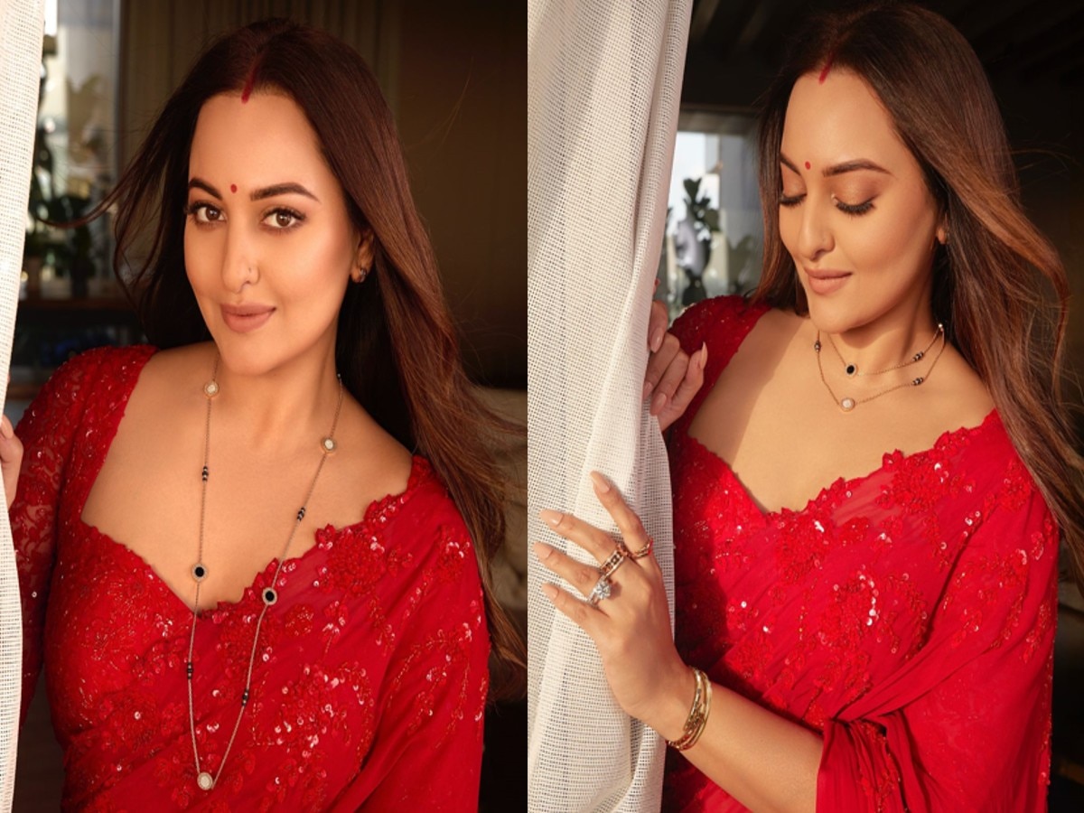 Sonakshi Sinha ने सोशल मीडिया पर शेयर किया अपना पहला करवा चौथ लुक