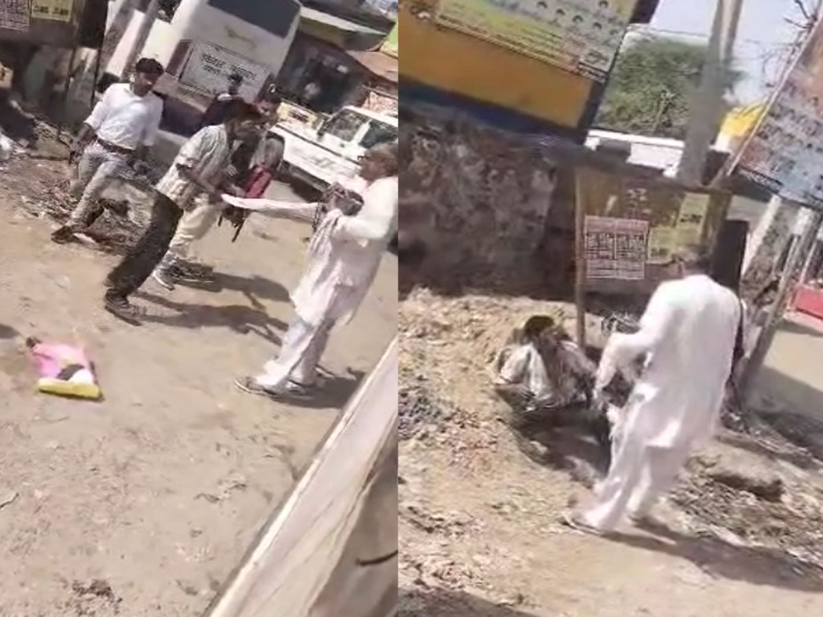 Bharatpur News: बस कंडक्टर ने शराबी युवक को लेटा-लेटा कर पीटा,Video सोशल मीडिया पर वायरल 