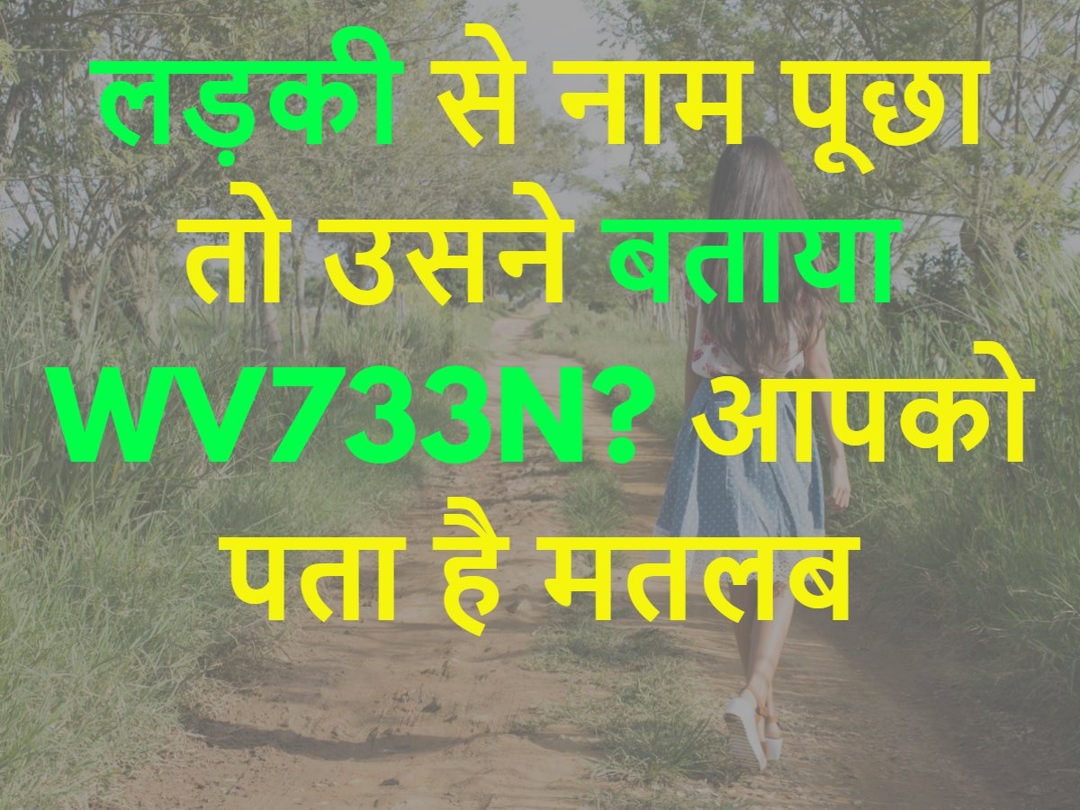 GK Quiz: लड़की से उसका नाम पूछा तो बताया WV733N, बताओ इसका क्या नाम है?