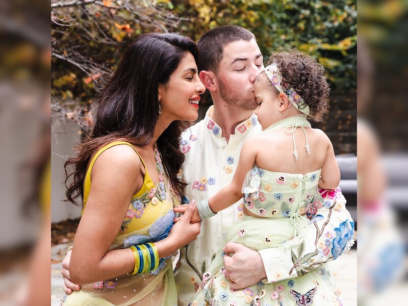 पति निक और बेटी मालती संग प्रियंका 