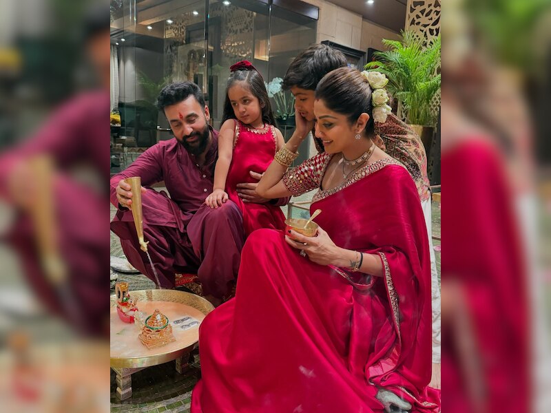 परिवार संग दिवाली मनाती दिखीं शिल्पा