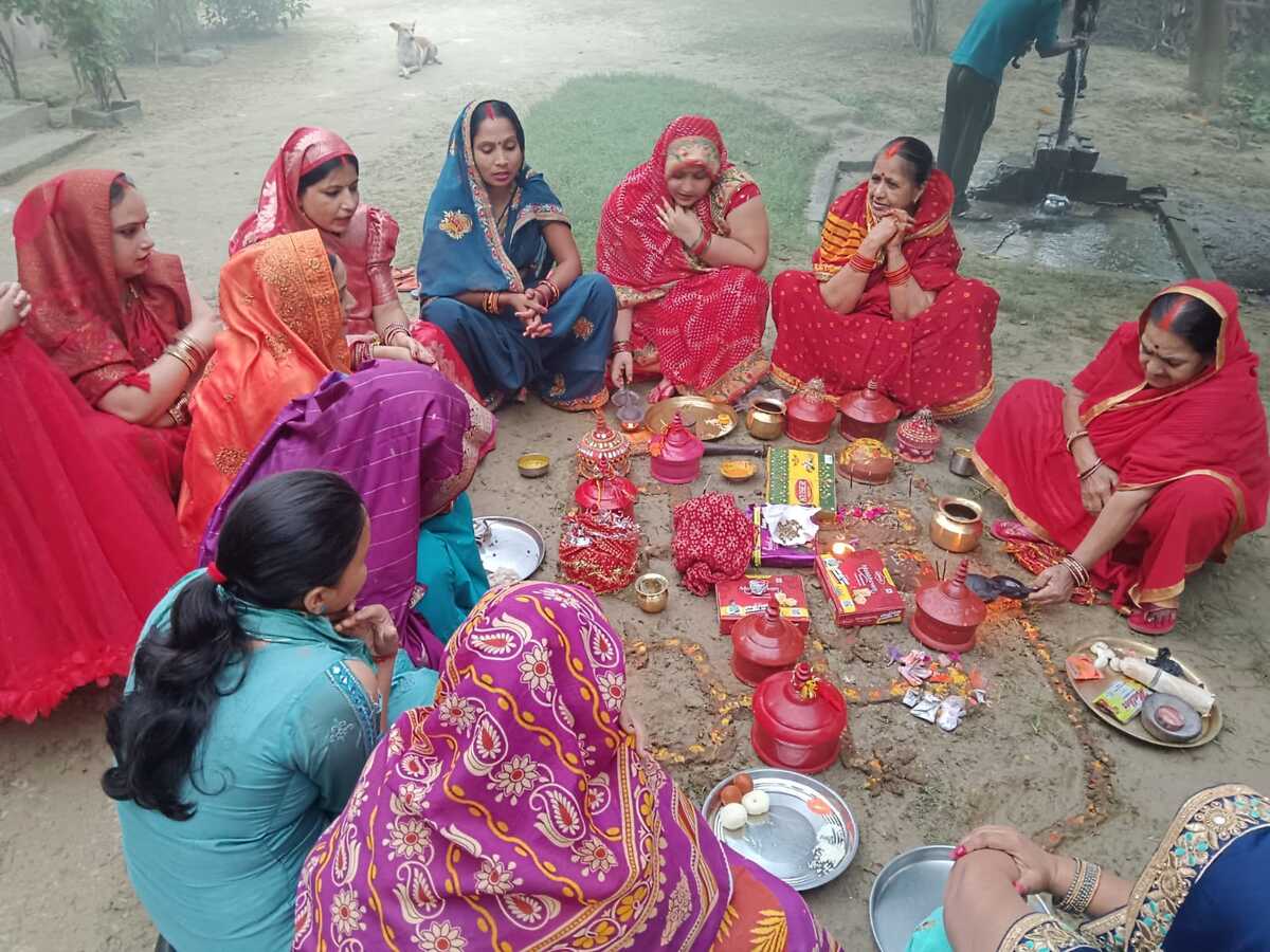 मोतिहारी में भी गोवर्धन पूजा