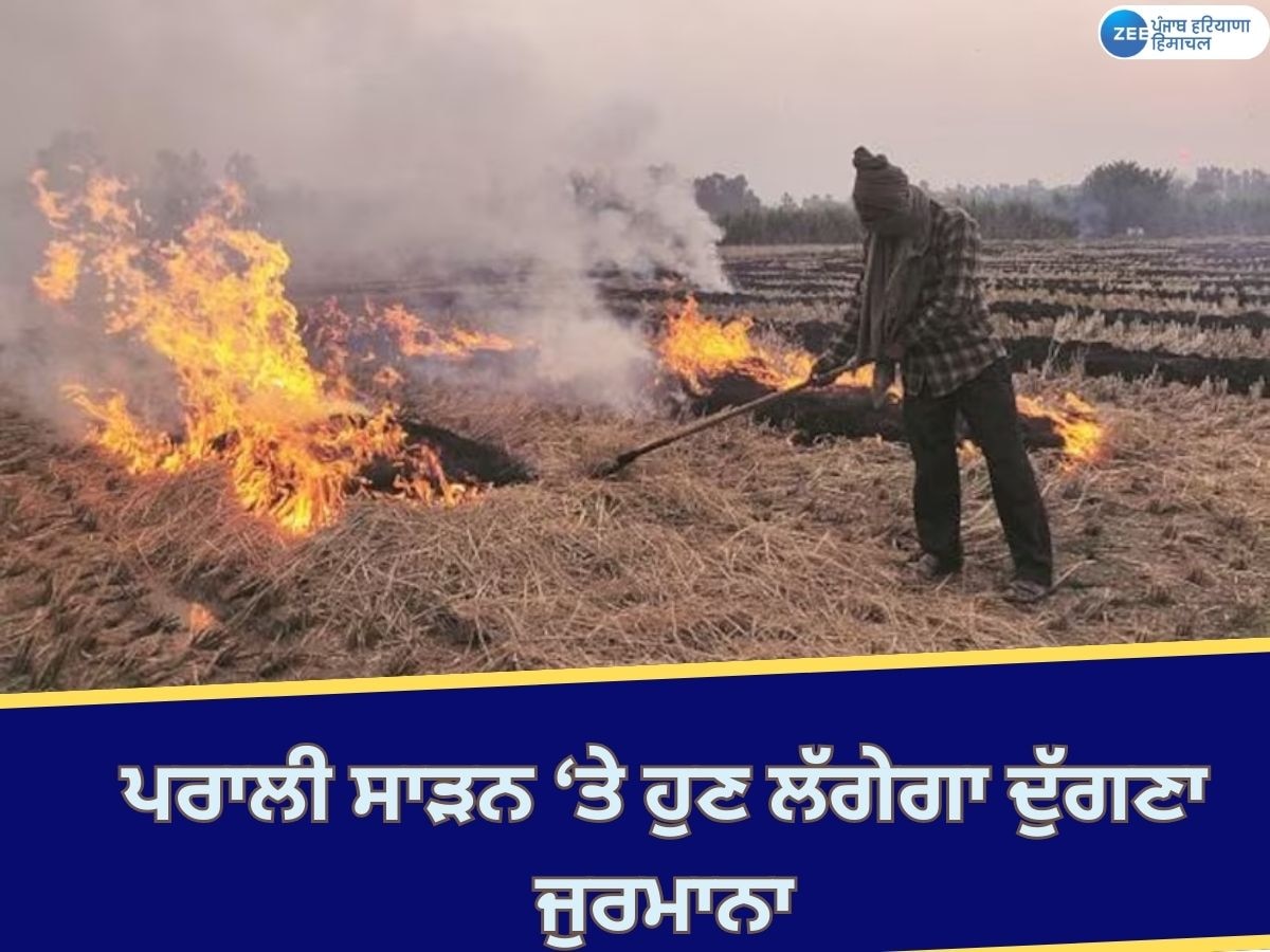 Stubble Burning News: ਸੁਪਰੀਮ ਕੋਰਟ ਦੀ ਟਿੱਪਣੀ ਤੋਂ ਬਾਅਦ ਕੇਂਦਰ ਸਖ਼ਤ, ਪਰਾਲੀ ਸਾੜਨ 'ਤੇ ਹੁਣ ਦੁੱਗਣਾ ਲੱਗੇਗਾ ਜੁਰਮਾਨਾ