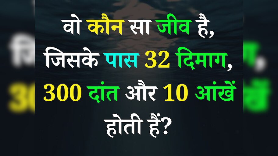 quiz which creature has 32 brains 300 teeth and 10 eyes | Quiz: वो कौन ...