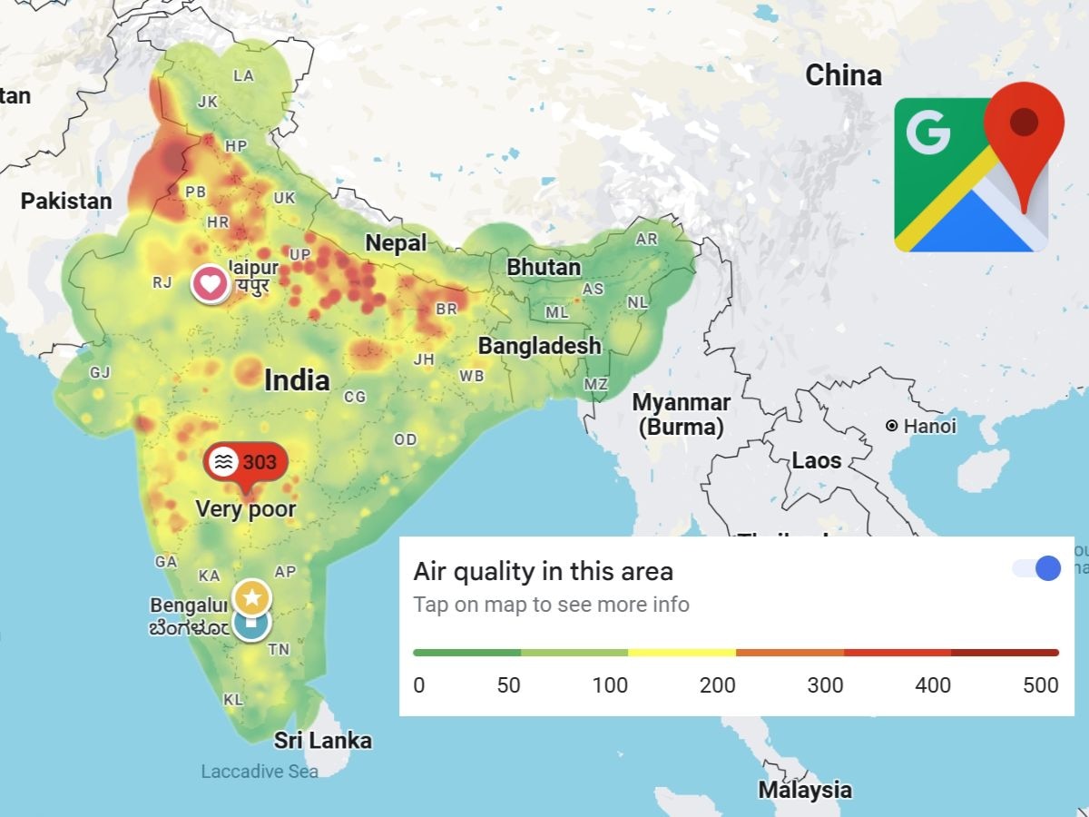 Google Maps अब भारत में रियल-टाइम AQI जांचने में आपकी करेगा मदद, जानिए कैसे