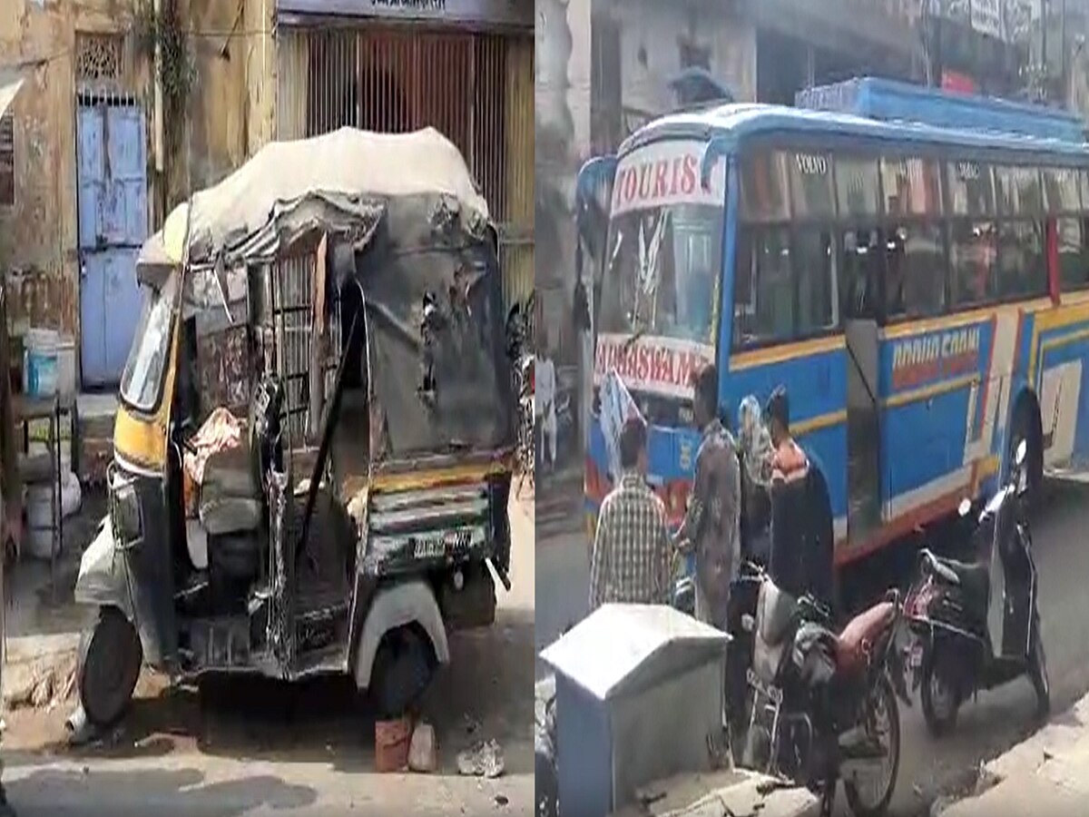Jaipur News Accident occurred due to brake failure of tourist bus full ...