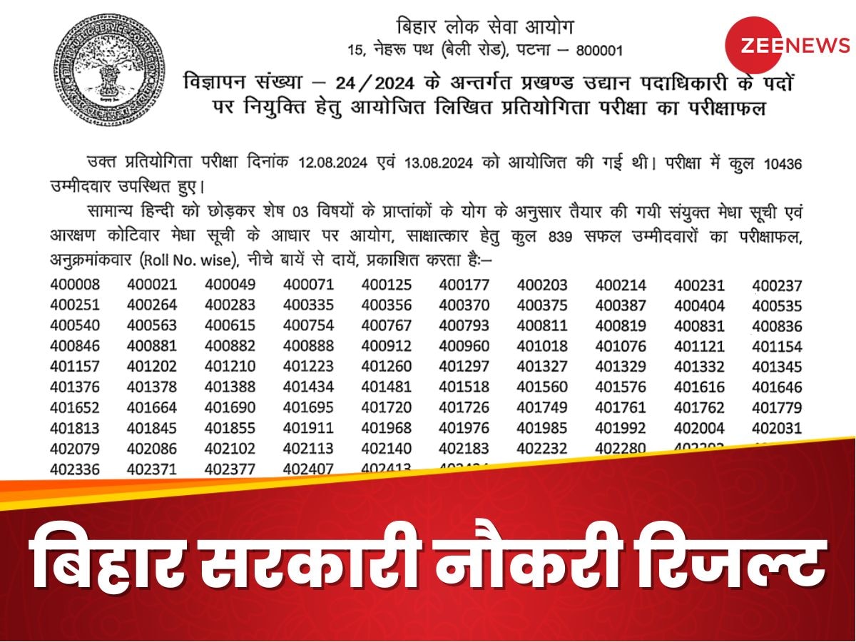 BPSC: बिहार में सरकारी नौकरी के एग्जाम का रिजल्ट जारी, ये रहा चेक करने का डायरेक्ट लिंक