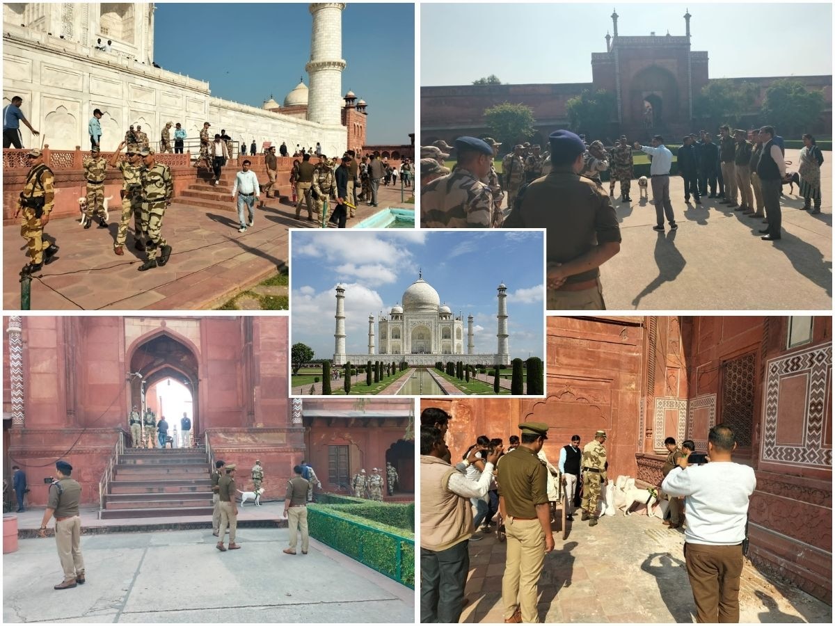 Taj Mahal Bomb Threat: ताजमहल को बम से उड़ाने की धमकी के बाद तलाशी अभियान शुरू, सुरक्षा बढ़ाई गई