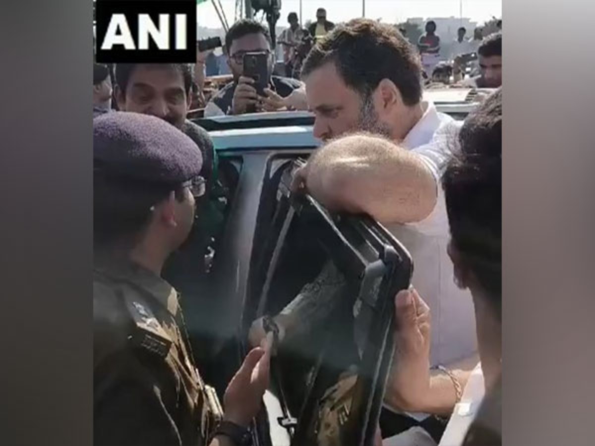 Rahul Gandhi: संभल जा रहे राहुल गांधी को गाजीपुर बॉर्डर पर रोका, वापस लिया यू-टर्न