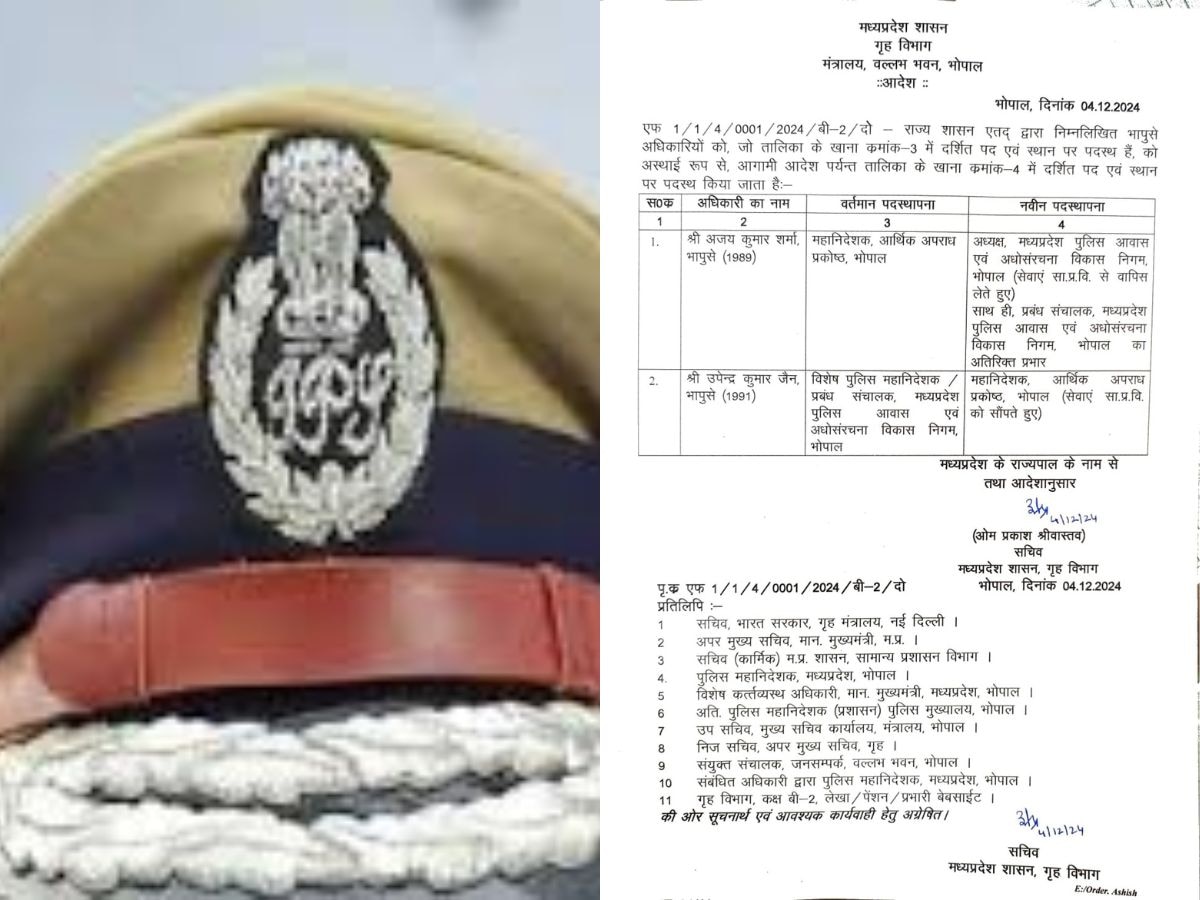 transfer of 2 ips officers in mp know names