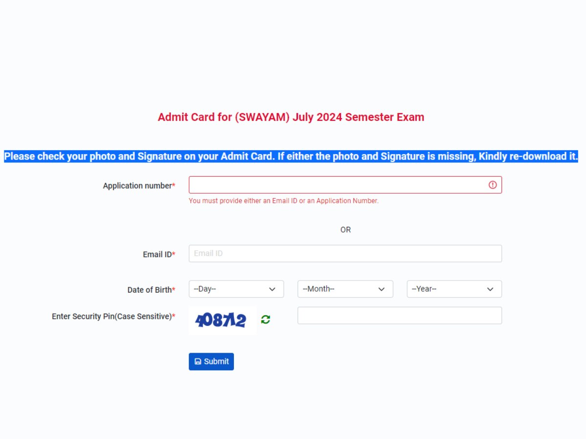 nta swayam july 2024 exam admit card released know how to download from ...