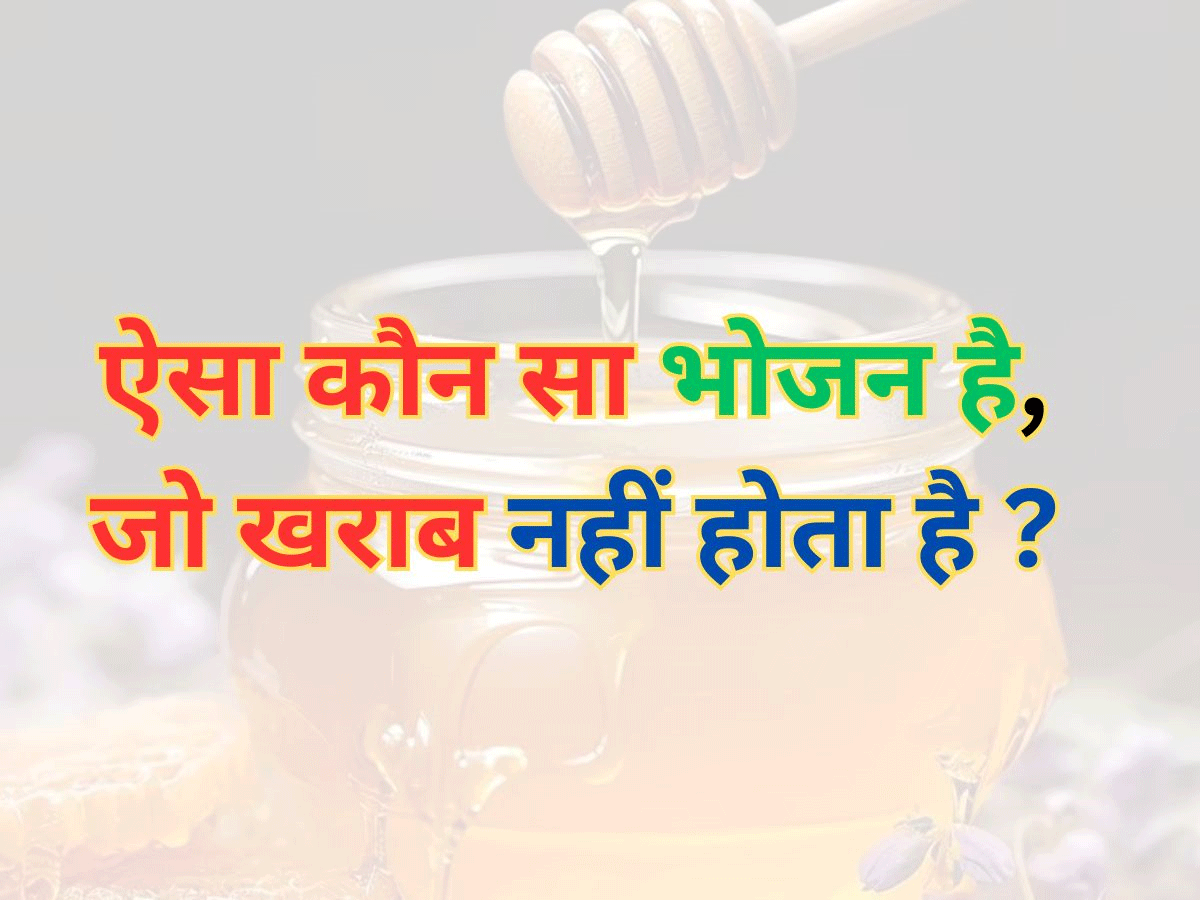 Trending Quiz: ऐसा कौन सा भोजन है, जो खराब नहीं होता है? Trending Quiz: ऐसा कौन सा भोजन है, जो खराब नहीं होता है?