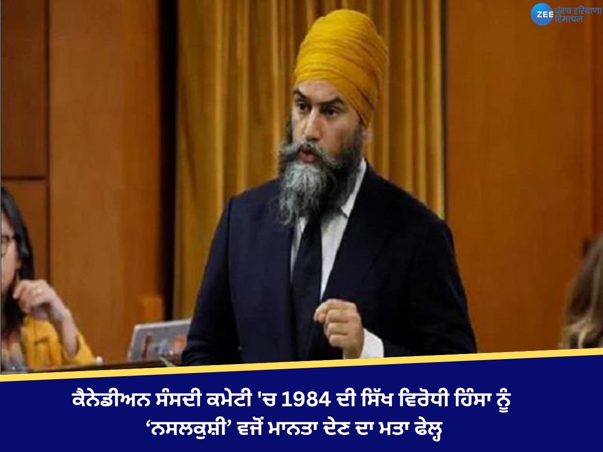 Canadian Parliament: ਕੈਨੇਡੀਅਨ ਸੰਸਦੀ ਕਮੇਟੀ 'ਚ 1984 ਸਿੱਖ ਵਿਰੋਧੀ ਹਿੰਸਾ ਨੂੰ ‘ਨਸਲਕੁਸ਼ੀ’ ਵਜੋਂ ਮਾਨਤਾ ਦੇਣ ਦਾ ਐਨਡੀਪੀ ਦਾ ਮਤਾ ਫੇਲ੍ਹ