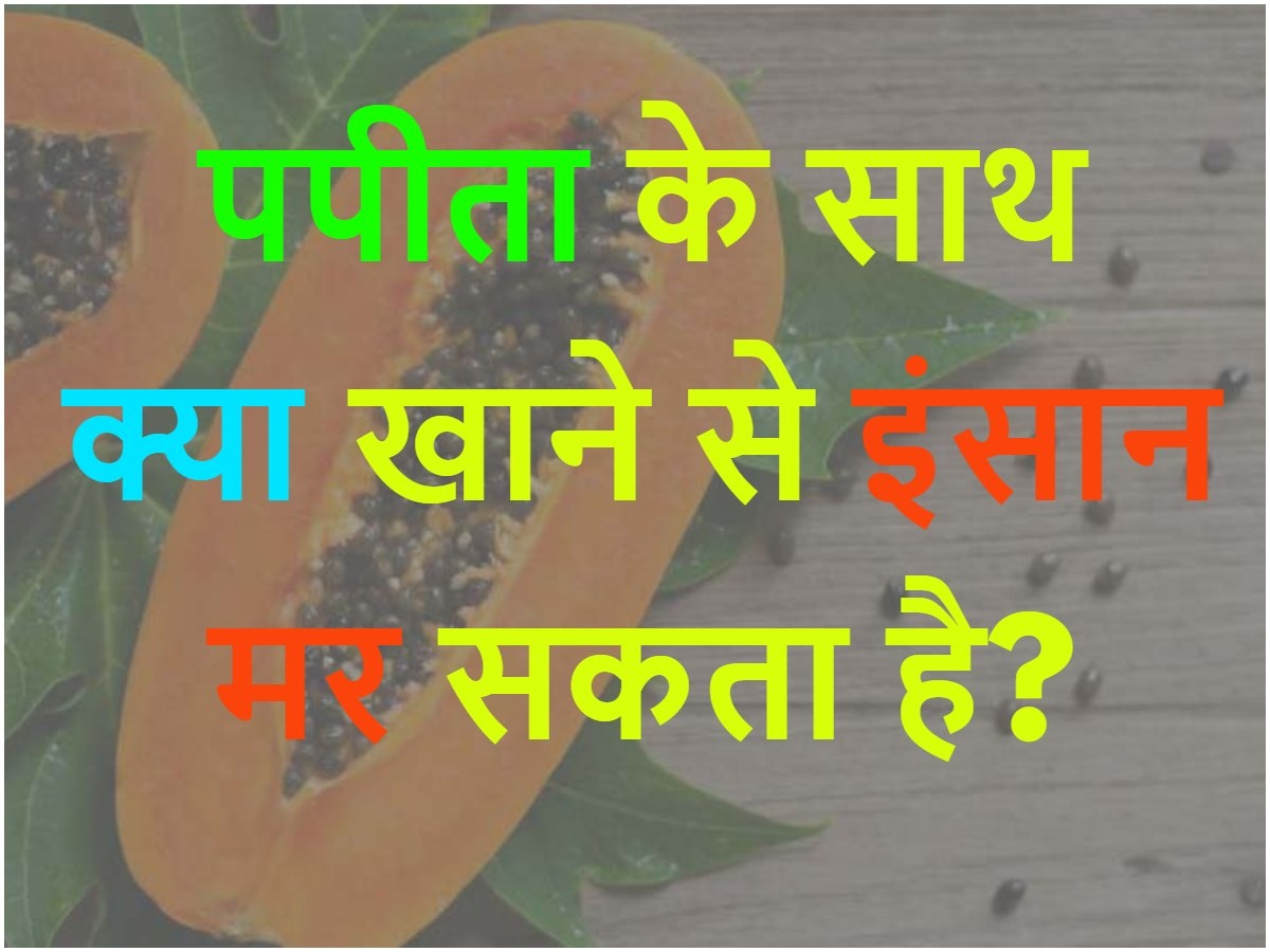 GK Quiz: पपीता के साथ क्या खाने से इंसान मर सकता है?