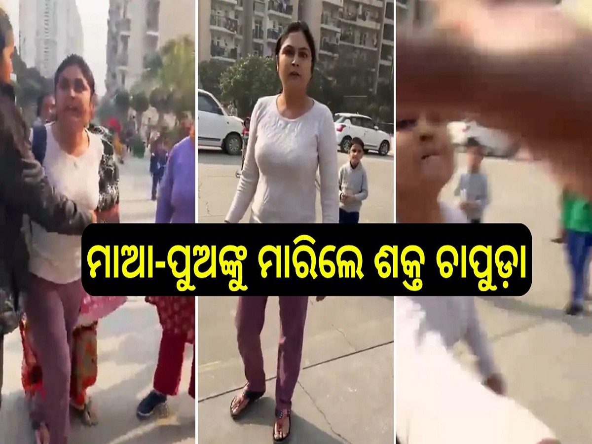 Woman Slapped Child Video: ମହିଳାଙ୍କ ଦବଙ୍ଗଗିରି, ମାଆ-ପୁଅଙ୍କୁ ମାରିଲେ ଶକ୍ତ ଚାପୁଡ଼ା, ତା' ପରେ...