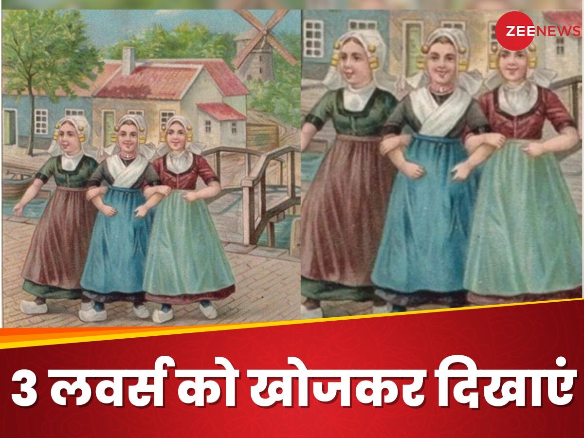 Optical Illusion: पत्नी या गर्लफ्रेंड से करते हैं बेइंतेहा प्यार तो इस तस्वीर में छिपे 3 लवर्स को खोजकर दिखाएं