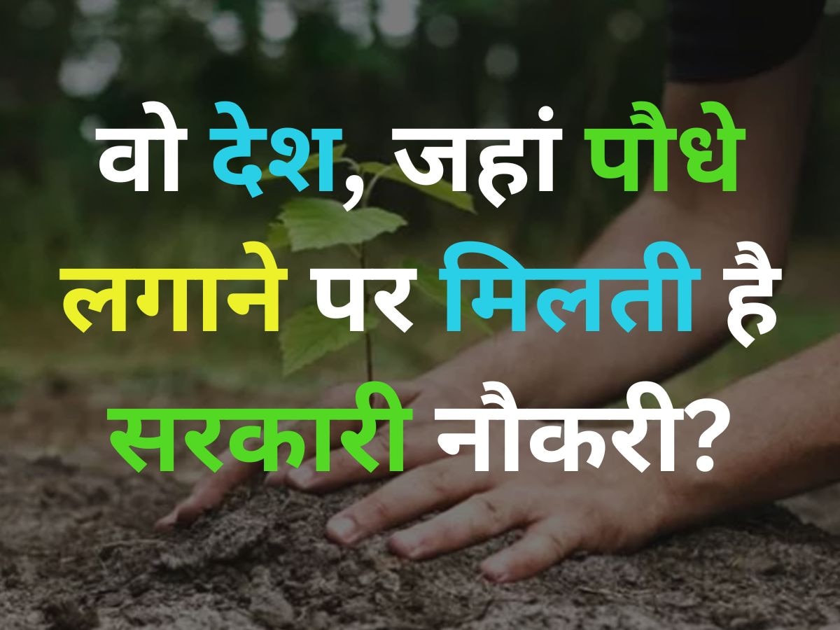 GK Quiz: एक ऐसा देश, जहां पौधे लगाने पर मिलती है सरकारी नौकरी?