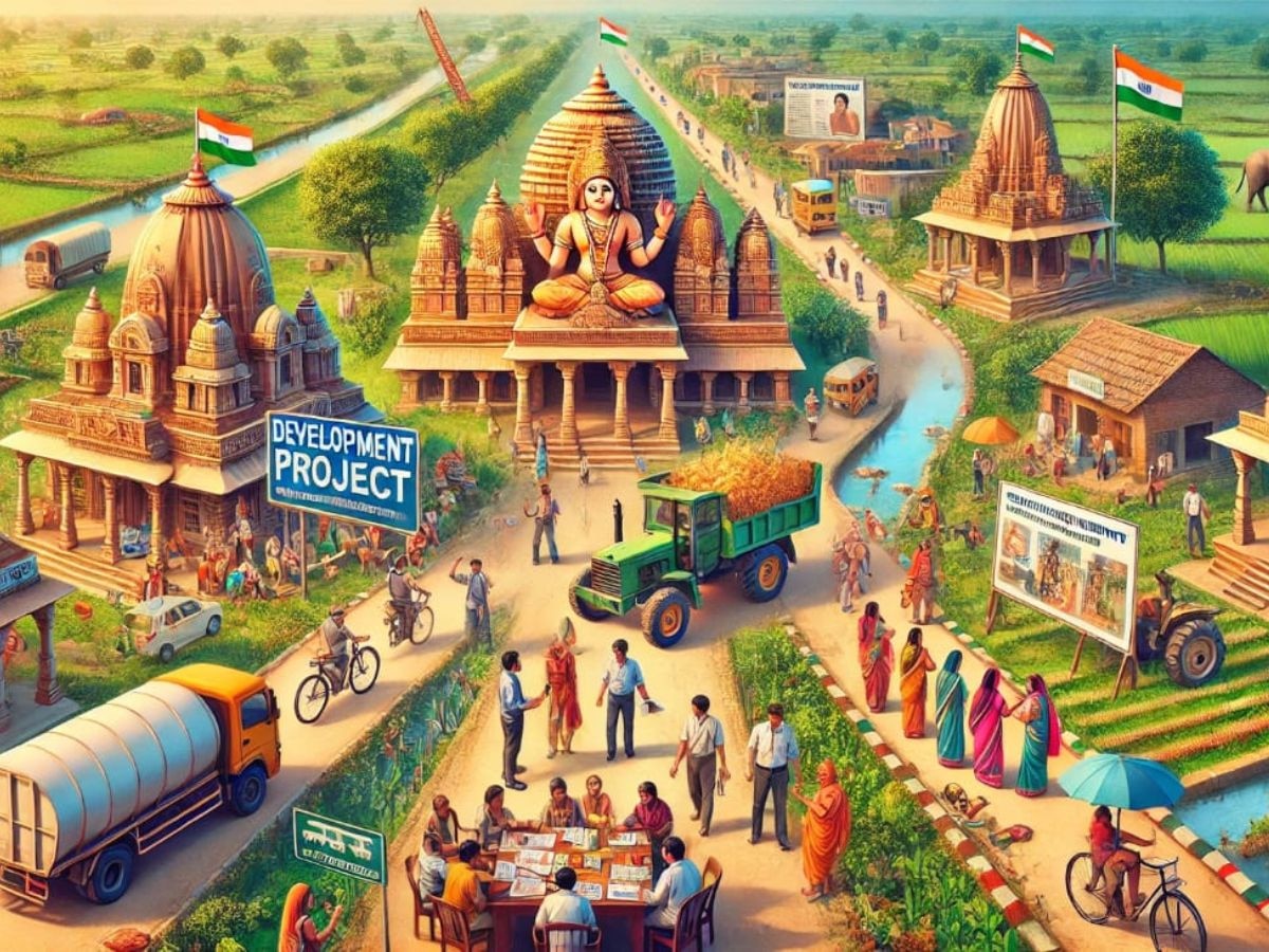 P Tourism, Temple Development, Yogi Government, AI PHOTO  